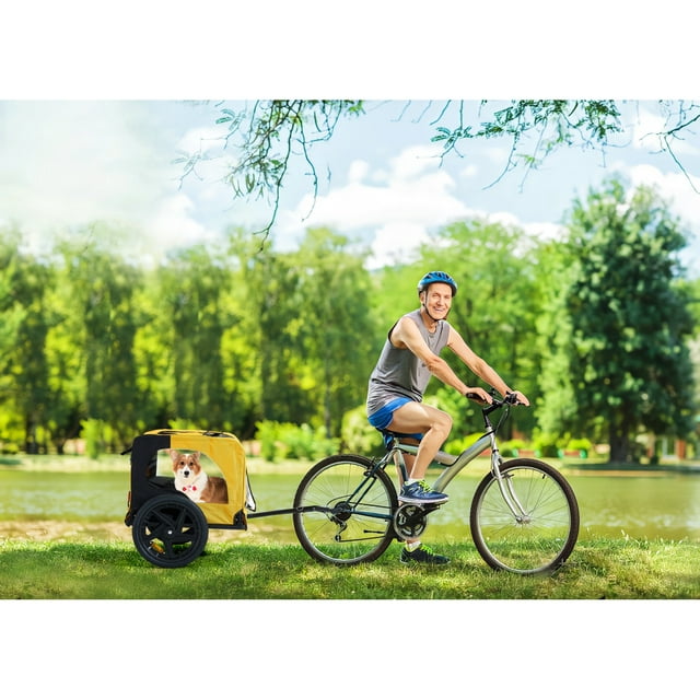 Best Foldable Pet Jogging Stroller Dog Carriers Bicycle Trailer Pet Dog Cat Bike Trailer