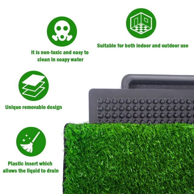 Vivifying Washable Artificial Grass Pee Pad for Dogs - Potty Training Mat fits 30 x 20 Inch Potty Tray