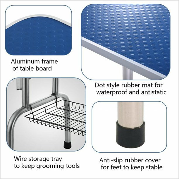Vivifying 46" Grooming Table for Pet Dog and Cat with Adjustable Arm and Clamps Large Heavy Duty Animal grooming table