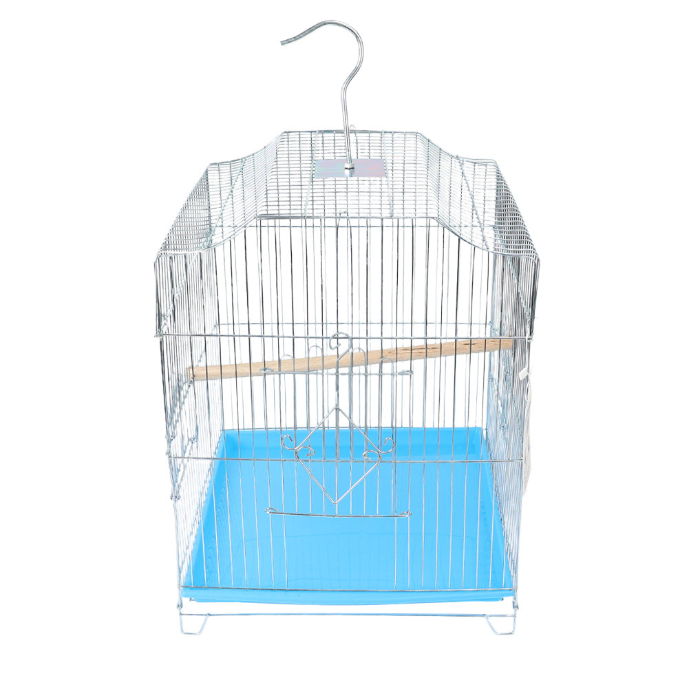 Vivifying Foldable Metal Birdcage – 17" Tall Cage for Small Birds with Easy Assembly & Removable Base, 12" x 13" Spacious Design for Parakeets, Canaries, Finches