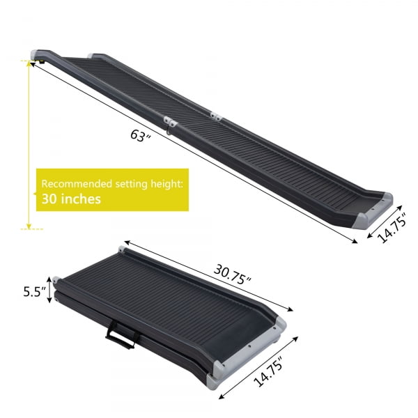 Vivifying 62" Folding Pet Dog Ramp Ladder Portable Up to 330lbs