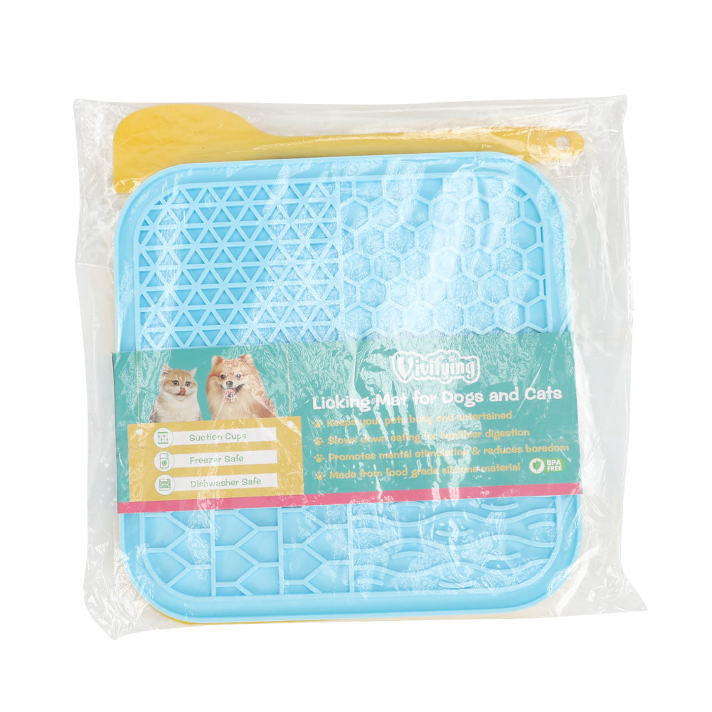 Vivifying Licking Mat for Dogs and Cats, 2 Pack Lick Pad with Suction Cups for Keep Busy and Entertained