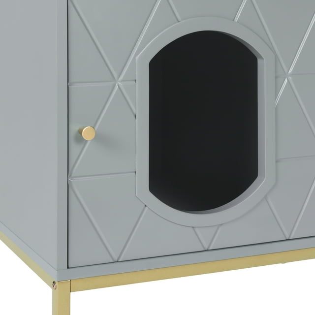 Vivifying cat house，Home Cat Litter Box Enclosure, Hidden Litter Box Furniture Cabinet, Indoor Cat House Side Table, Large Pet Crate Nightstand