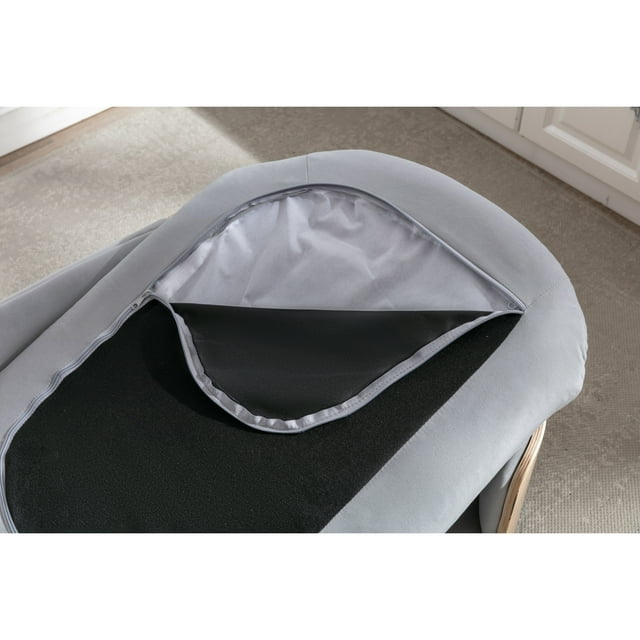Vivifying Dog Bed Pet Sofa With Solid Wood legs and Bent Wood Back, Velvet Cushion,Large Size