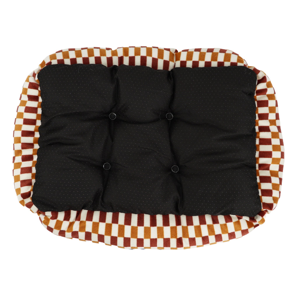 Vivifying Pet Bed Brown Plush Fleece Bed for Small Pets Under 2.2 lbs, 17×12 Inches, Non-Slip Bottom, Soft and Supportive Cushion for Crates, Floors, and Travel