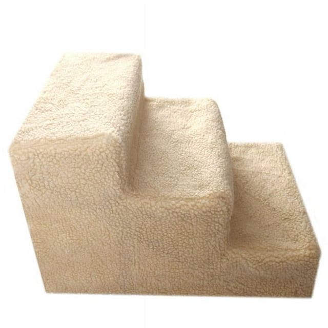 Vivifying Dog Stairs for Small Dogs- Dog Steps Stairs Ramps for Bed Couch, High Density Foam Pet Steps Stairs for Dogs to Get on Bed, 3 Tiers Cat Doggy Steps Ramps for Joint Pain Dog