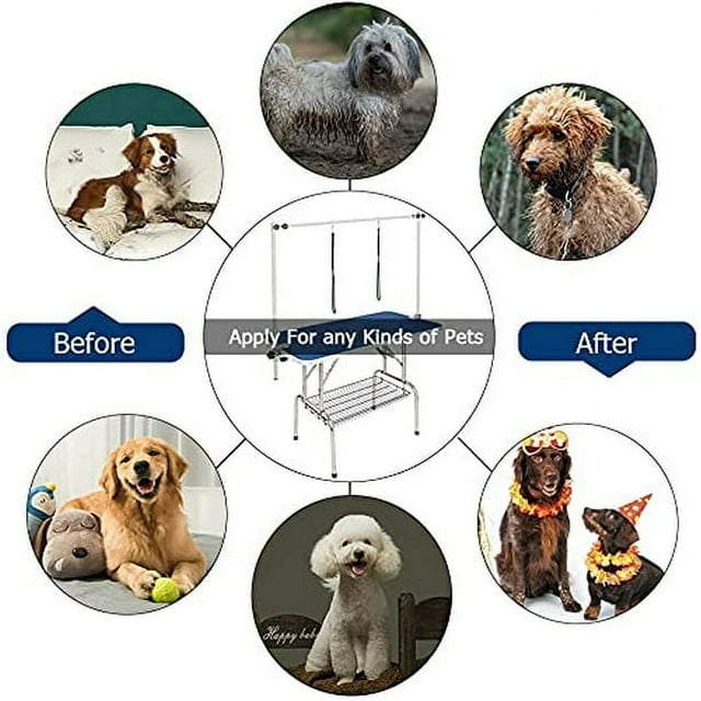 Vivifying 36" Folding Dog Pet Grooming Table PET Dog Pet Grooming Table Portable Trimming Table with Arm/Noose/Mesh Tray