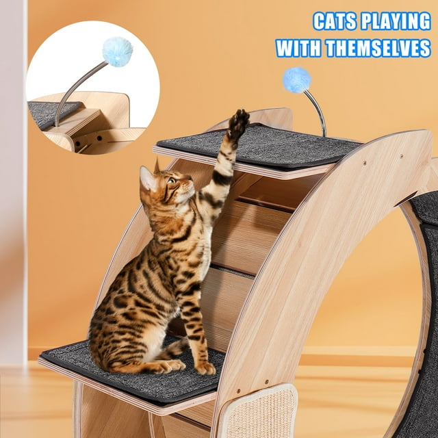 Vivifying Cat Exercise Wheel Cat Treadmill Running Wheel for Indoor Cats Daily Exercise, Cat Wheel Exerciser for Indoor Cats