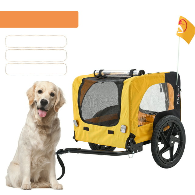 Best Foldable Pet Jogging Stroller Dog Carriers Bicycle Trailer Pet Dog Cat Bike Trailer