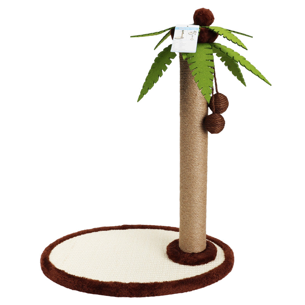 Vivifying Medium Tree-Shaped Sisal Cat Scratching Post – Durable Anti-Shedding Vertical Cat Tree for Indoor Cats up to 33lbs – Thickened Post for British Shorthair, Siamese