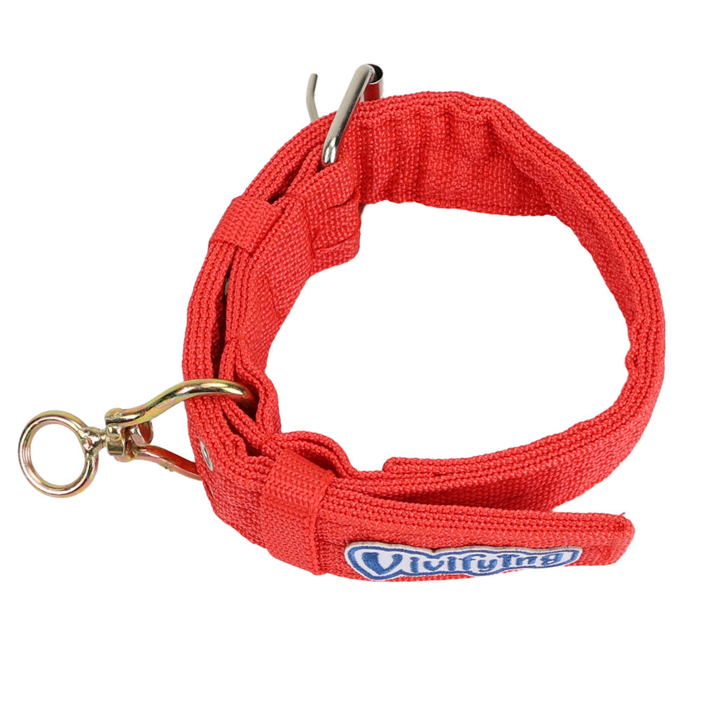 Vivifying Red Nylon Pet Collar – 2ft Long, 1.6in Wide, Adjustable & Comfortable Collar for Dogs and Other Animals, Durable Alloy Buckle, Ideal for Daily Indoor & Outdoor Use
