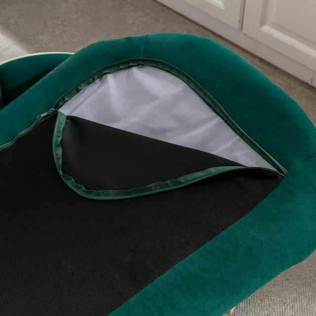 Vivifying Dog Bed Pet Sofa With Solid Wood legs and Bent Wood Back, Velvet Cushion,Large Size