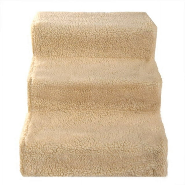 Vivifying Dog Stairs for Small Dogs- Dog Steps Stairs Ramps for Bed Couch, High Density Foam Pet Steps Stairs for Dogs to Get on Bed, 3 Tiers Cat Doggy Steps Ramps for Joint Pain Dog