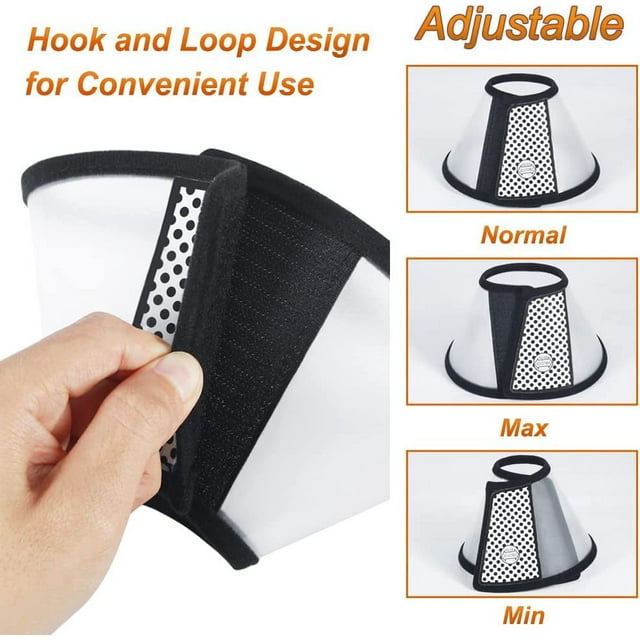 Soft Dog Cone Collar, 2 PCS Flexible Plastic Cone for Dogs After Surgery, Dog Recovery Collar, Adjustable E-Collar for Small,Medium,Large Dogs Cat L+M