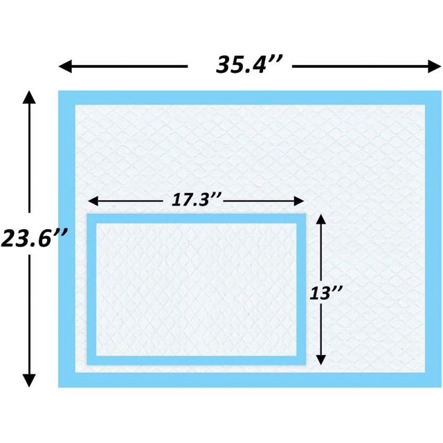 Vivifying Super-Absorbent Waterproof Dog and Puppy Pet Training Pad, Housebreaking Pet Pad, 40-Count Medium-Size, 23.6’’X23.6’’