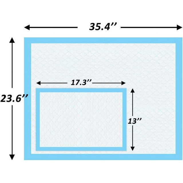 Vivifying Pet Training Pads for Dogs and Puppies Super-Absorbent Waterproof, Housebreaking Dog Pee Pad, Large-Size 23.6’’X35.4’’ Blue 20pcs
