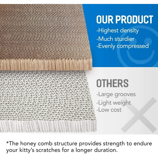 Vivifying Cat Scratcher Post & Board, Cat Scratching Pad, Durable Scratcher Prevents Furniture Damage, black marble