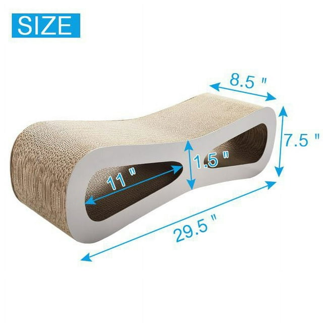 Best Cat Scratcher, Cardboard Reversible Cat Scratching Pad Large Wide Corrugated Modern Sofa Bed