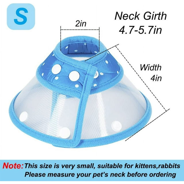 Plastic Cat Cone Recovery Collars & Cones for Dogs and Cats After Surgery Adjustable Dog Neck Cone Surgical Elizabeth E-Collar Prevent Biting and Stop Licking Wound